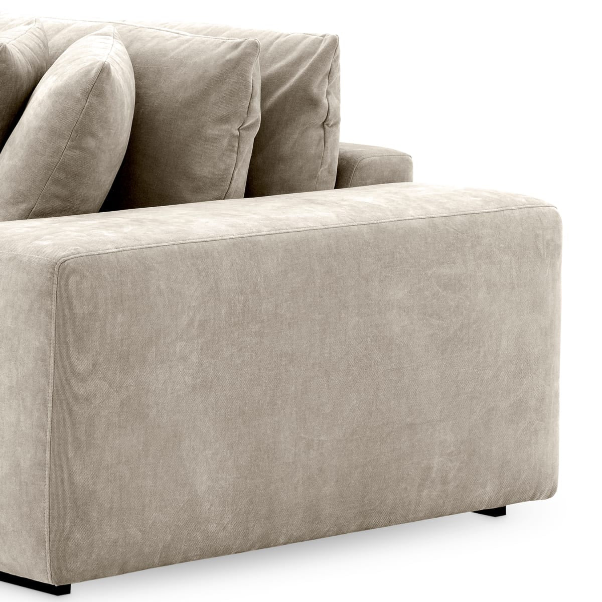 Eichholtz Living Clarck Sand with Black Base Sofa Vista Grande House of Isabella UK