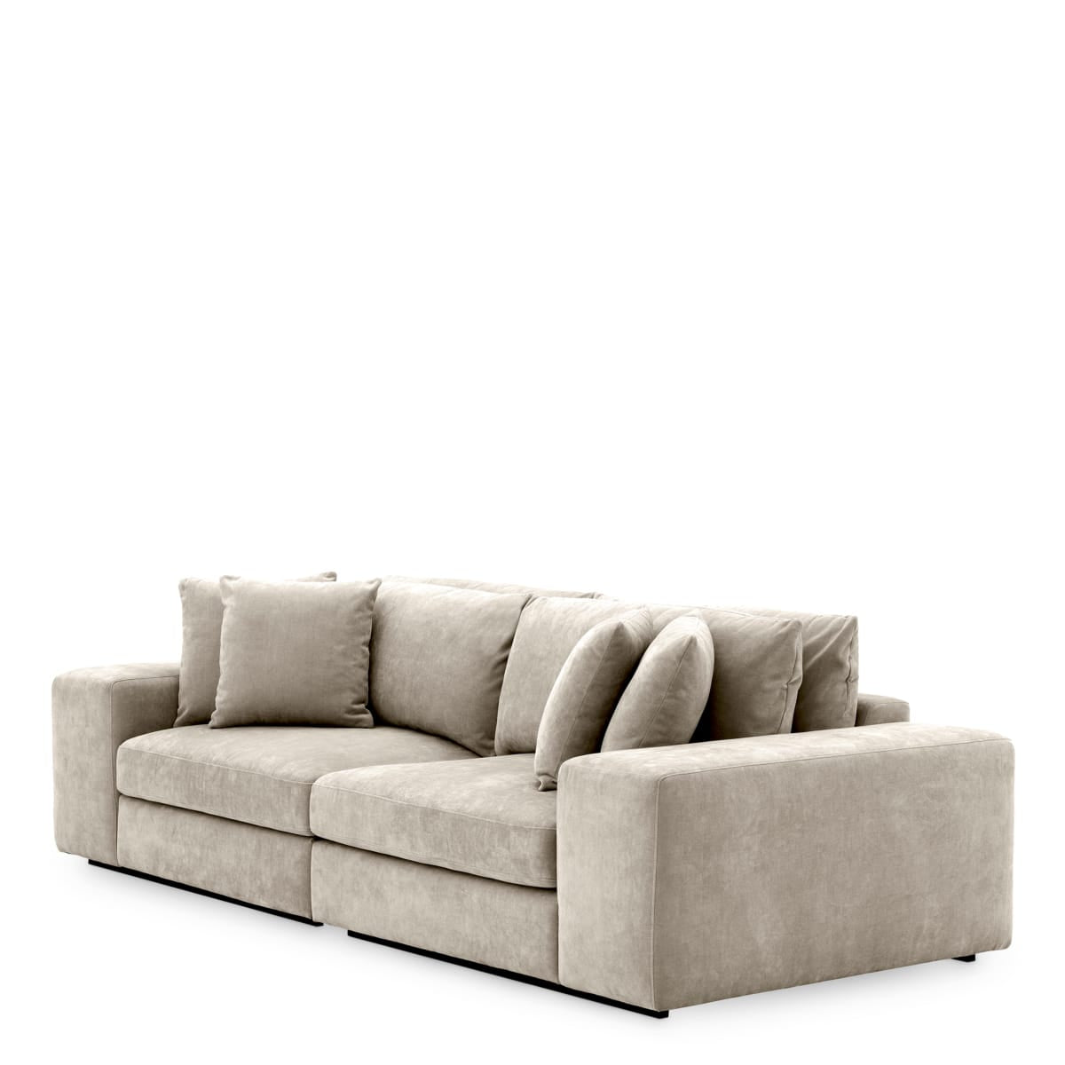 Eichholtz Living Clarck Sand with Black Base Sofa Vista Grande House of Isabella UK