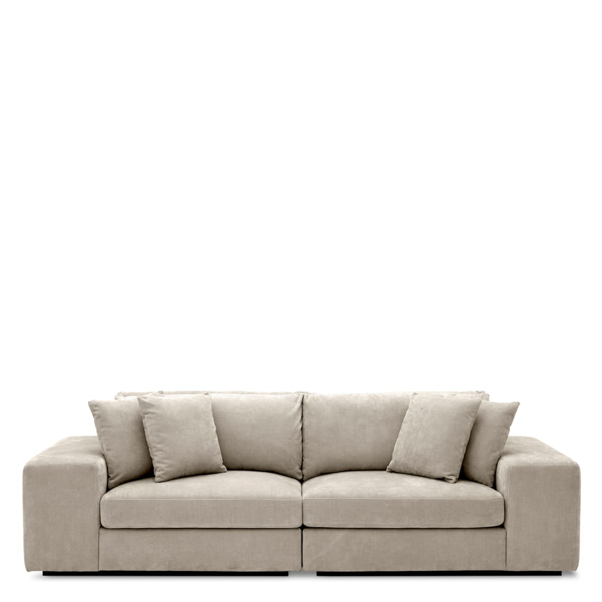 Eichholtz Living Clarck Sand with Black Base Sofa Vista Grande House of Isabella UK
