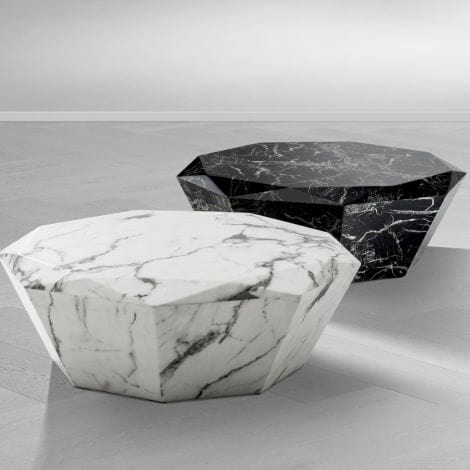 Eichholtz Living Coffee Table Diamond - Black Faux Marble House of Isabella UK