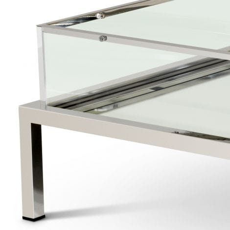 Eichholtz Living Coffee Table Harvey - Polished Stainless Steel House of Isabella UK