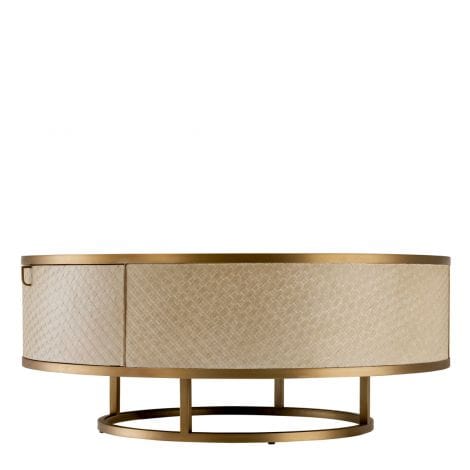 Eichholtz Living Coffee Table Napa Valley Woven washed oak veneer House of Isabella UK