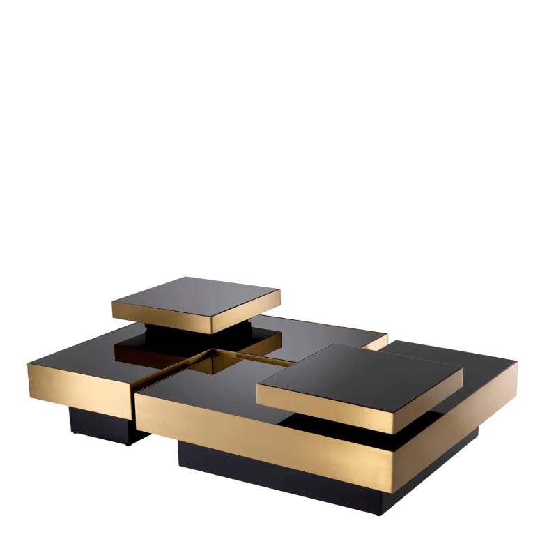 Eichholtz Living Coffee Table Nio Set Of 4 Brass House of Isabella UK