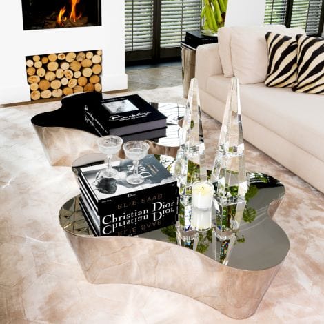 Eichholtz Living Coffee Table Sceptre - Polished Stainless Steel House of Isabella UK