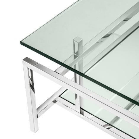 Eichholtz Living Coffee Table Superia - Polished Stainless Steel House of Isabella UK