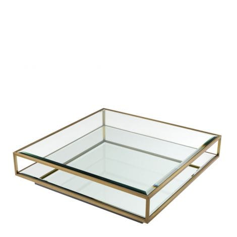 Eichholtz Living Coffee Table Tortona L Brushed Brass House of Isabella UK