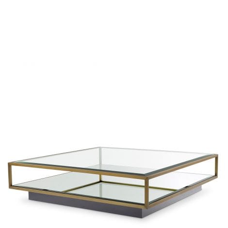 Eichholtz Living Coffee Table Tortona L Brushed Brass House of Isabella UK