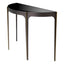 Eichholtz Living Console Table Artemisa Bronze finish | brushed brass finish | black bevelled glass House of Isabella UK