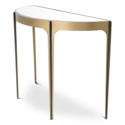 Eichholtz Living Console Table Artemisa Brushed brass finish | bronze finish | bevelled mirror glass House of Isabella UK