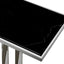 Eichholtz Living Console Table Beau Deco Polished stainless steel | black marble top House of Isabella UK