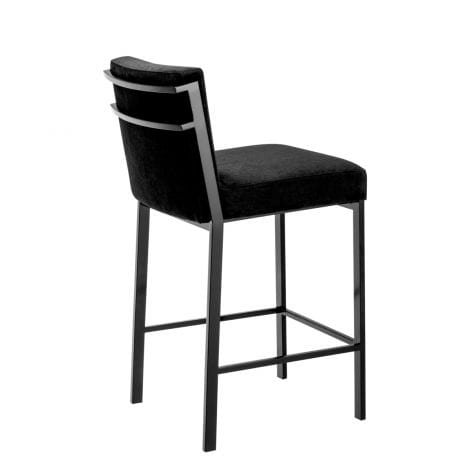 Eichholtz Living Counter Stool Scott - Black & Bronze Finish House of Isabella UK