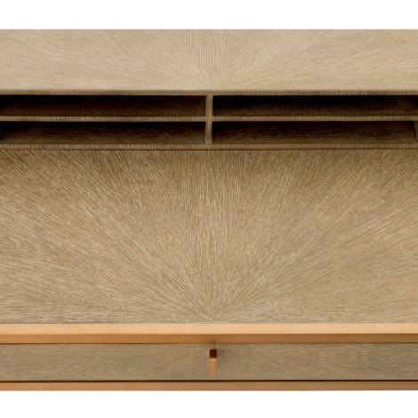 Eichholtz Living Desk Highland - Oak Veneer & Brushed Brass House of Isabella UK
