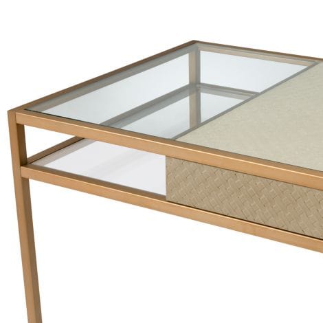 Eichholtz Living Desk Napa Valley Woven washed oak veneer House of Isabella UK