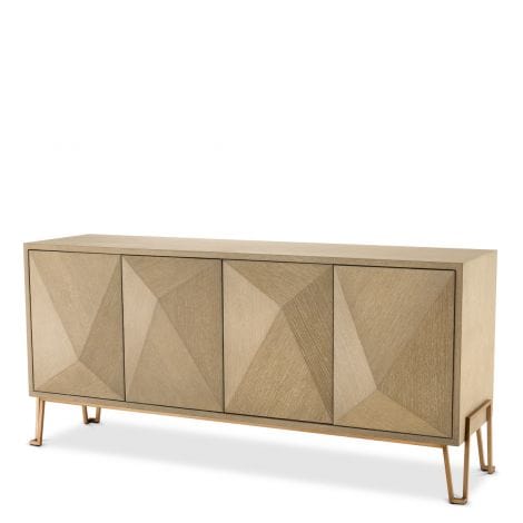 Eichholtz Living Dresser Highland Sideboard Oak Brass House of Isabella UK