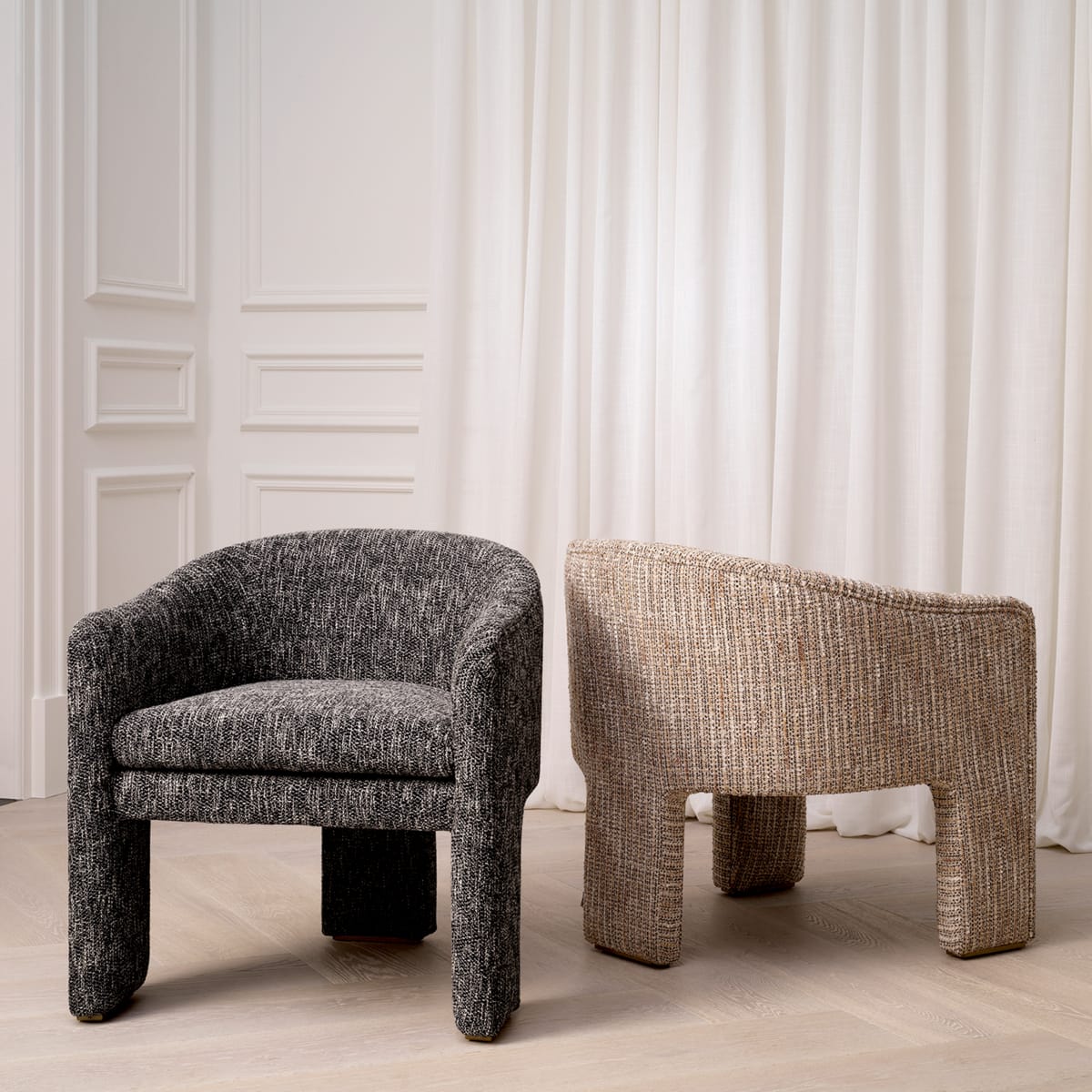 Eichholtz Living Mademoiselle Beige Chair Pebbles House of Isabella UK