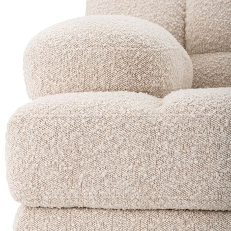 Eichholtz Living Modular Sofa Dean - Left Bouclé cream | black base House of Isabella UK