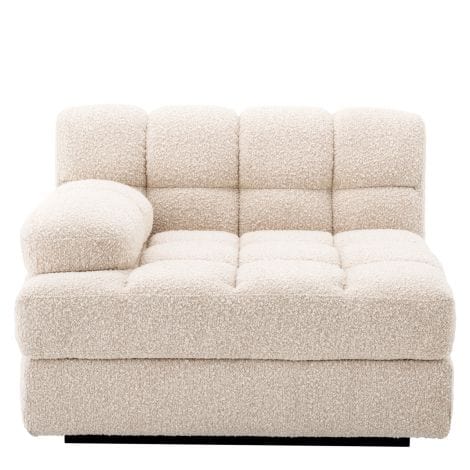 Eichholtz Living Modular Sofa Dean - Left Bouclé cream | black base House of Isabella UK