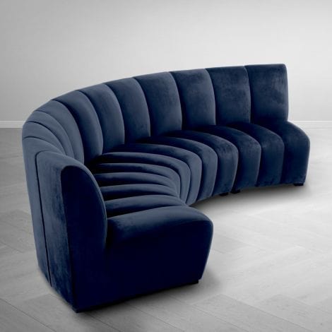 Eichholtz Living Modular Sofa Lando - Savona Midnight Blue Velvet House of Isabella UK