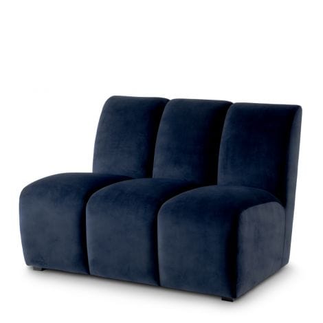 Eichholtz Living Modular Sofa Lando straight Savona midnight blue velvet House of Isabella UK