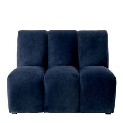 Eichholtz Living Modular Sofa Lando straight Savona midnight blue velvet | OUTLET House of Isabella UK