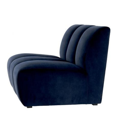 Eichholtz Living Modular Sofa Lando straight Savona midnight blue velvet | OUTLET House of Isabella UK