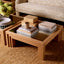 Eichholtz Living Natural Oak Open Grain Veneer Coffee Table Metropolitan House of Isabella UK
