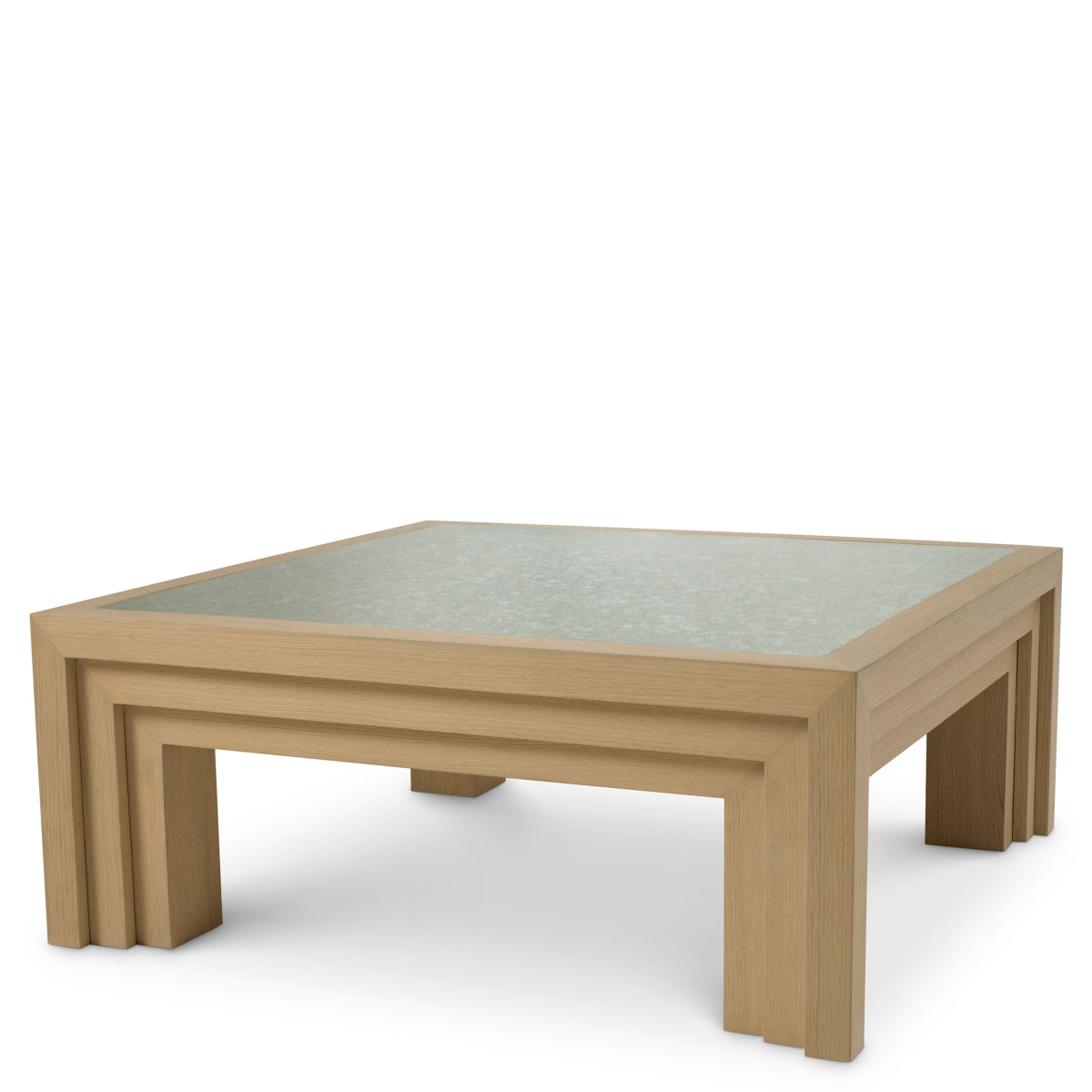Eichholtz Living Natural Oak Open Grain Veneer Coffee Table Metropolitan House of Isabella UK