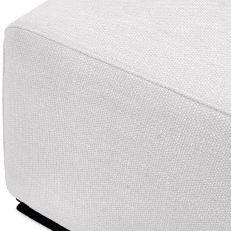 Eichholtz Living Ottoman Clifford - Avalon White with Black Feet House of Isabella UK