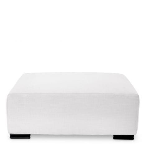 Eichholtz Living Ottoman Clifford - Avalon White with Black Feet House of Isabella UK