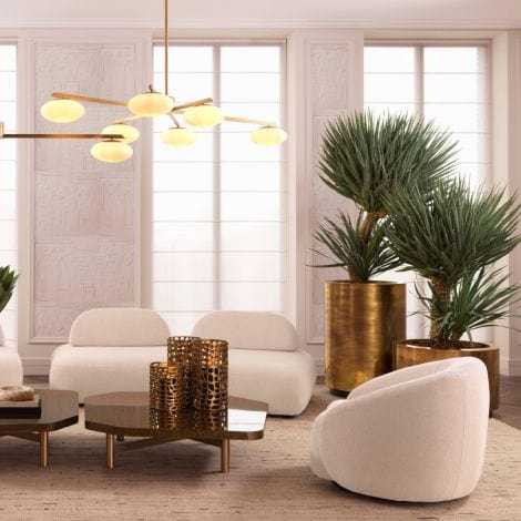 Eichholtz Living Planter Jasper round high House of Isabella UK