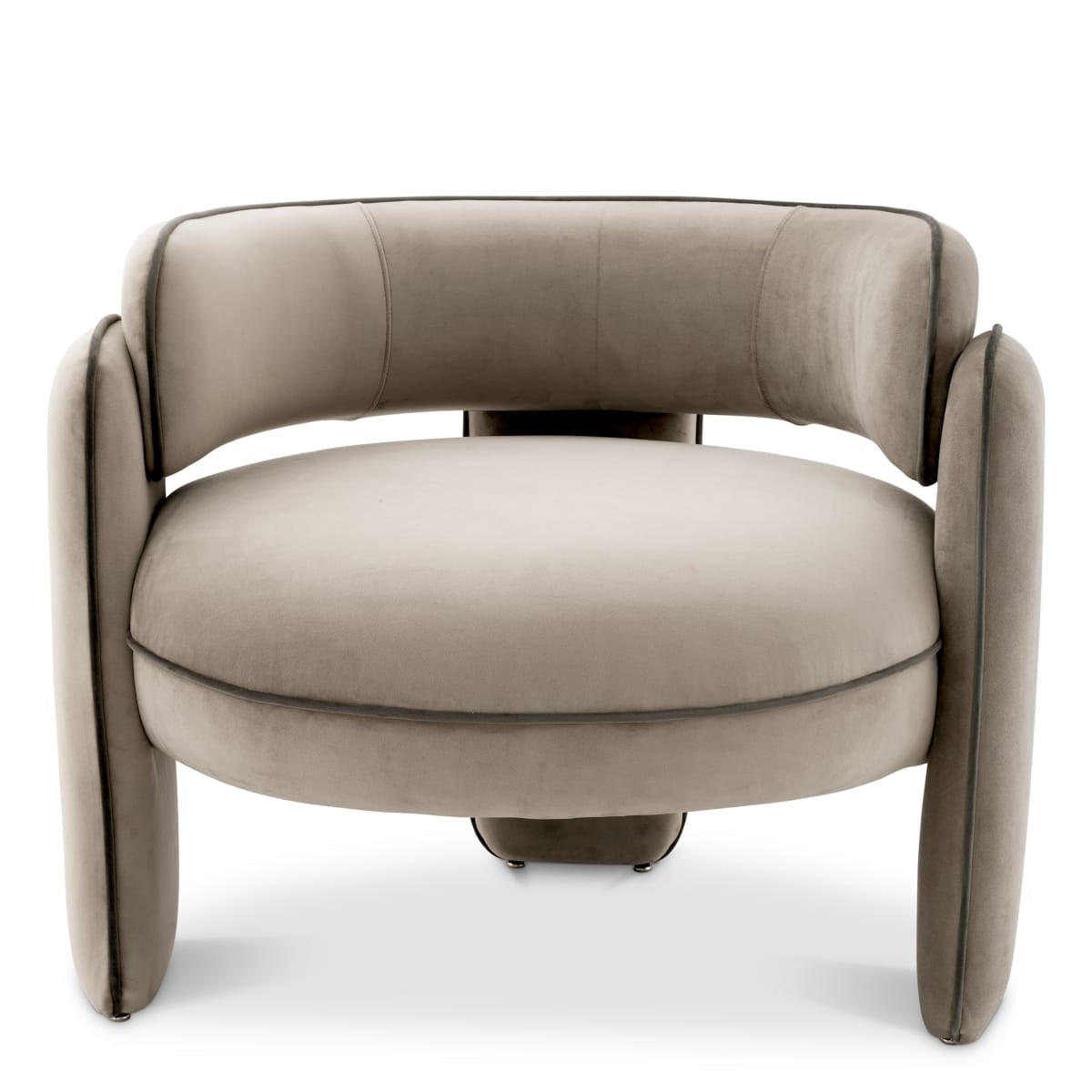 Eichholtz Living Savona Greige Velvet Chair Chaplin House of Isabella UK