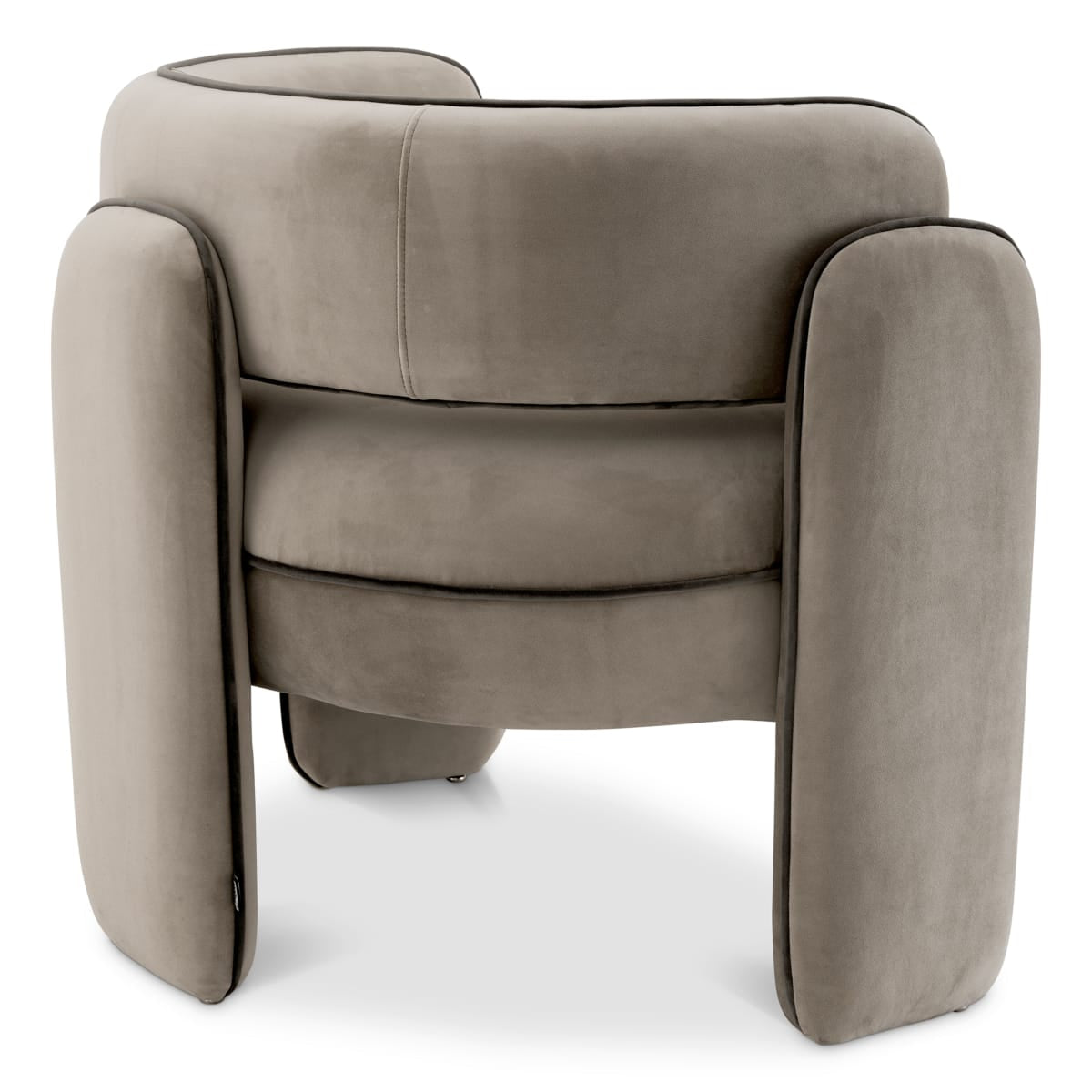 Eichholtz Living Savona Greige Velvet Chair Chaplin House of Isabella UK
