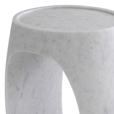 Eichholtz Living Side Table Clipper high Honed white marble House of Isabella UK