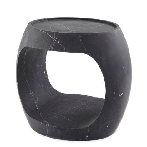 Eichholtz Living Side Table Clipper low Honed black marble House of Isabella UK