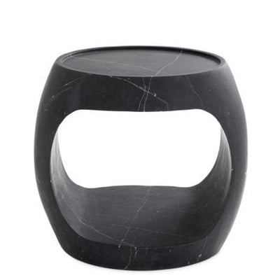 Eichholtz Living Side Table Clipper low Honed black marble House of Isabella UK