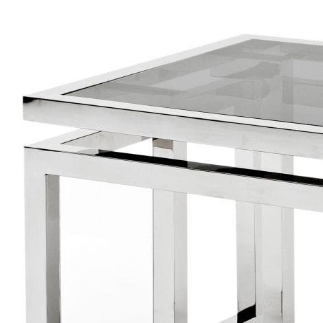 Eichholtz Living Side Table Palmer Stainless Steel House of Isabella UK