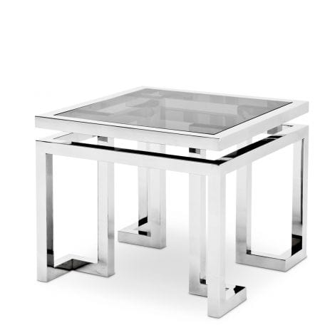 Eichholtz Living Side Table Palmer Stainless Steel House of Isabella UK