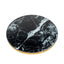 Eichholtz Living Side Table Parme - Black Faux Marble & Brushed Brass Finish House of Isabella UK