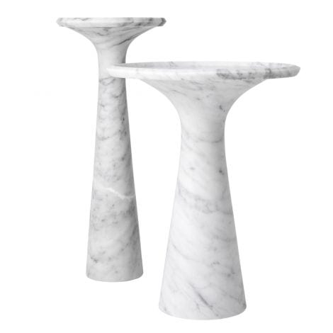Eichholtz Living Side Table Pompano - Carrera Marble House of Isabella UK