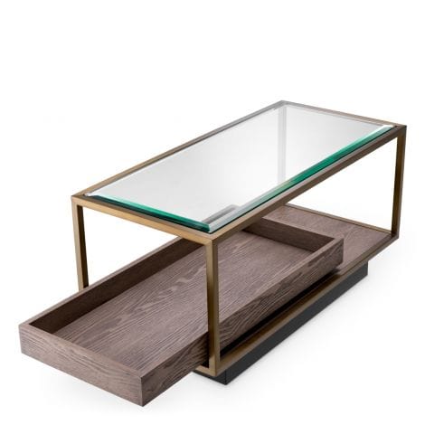 Eichholtz Living Side Table Roxton Brushed brass finish House of Isabella UK