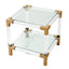 Eichholtz Living Side Table Royalton - Clear Acrylic & Brushed Brass Finish House of Isabella UK
