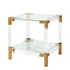 Eichholtz Living Side Table Royalton - Clear Acrylic & Brushed Brass Finish House of Isabella UK