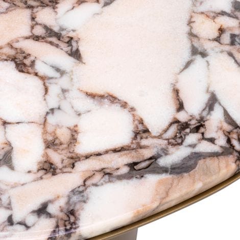 Eichholtz Living Side Table Shapiro Brushed brass finish | marble top House of Isabella UK