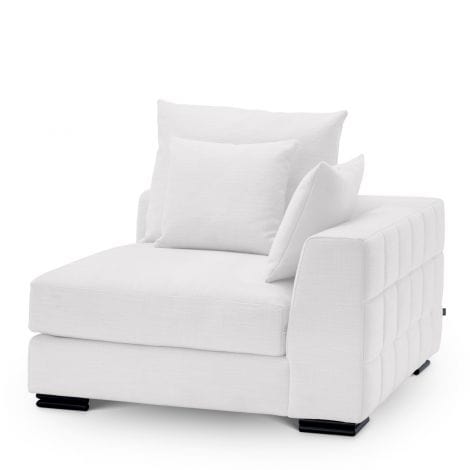 Eichholtz Living Sofa Clifford Corner - Avalon White with Black Feet House of Isabella UK