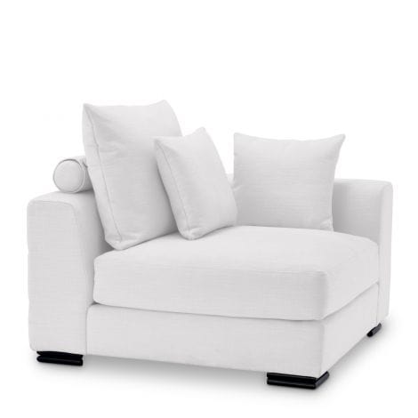 Eichholtz Living Sofa Clifford Corner - Avalon White with Black Feet House of Isabella UK