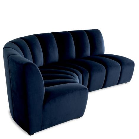 Eichholtz Living Sofa Lando corner Savona midnight blue velvet House of Isabella UK