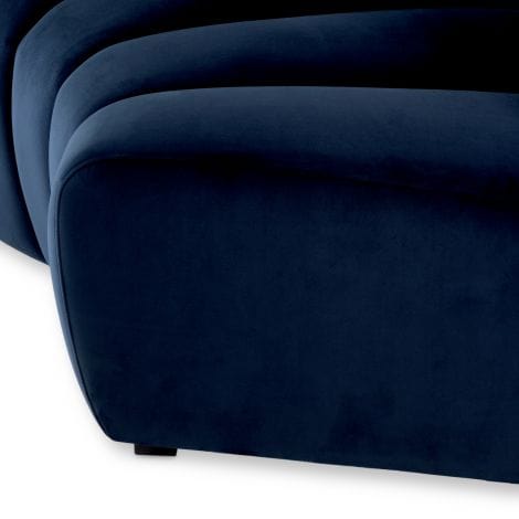 Eichholtz Living Sofa Lando corner Savona midnight blue velvet House of Isabella UK