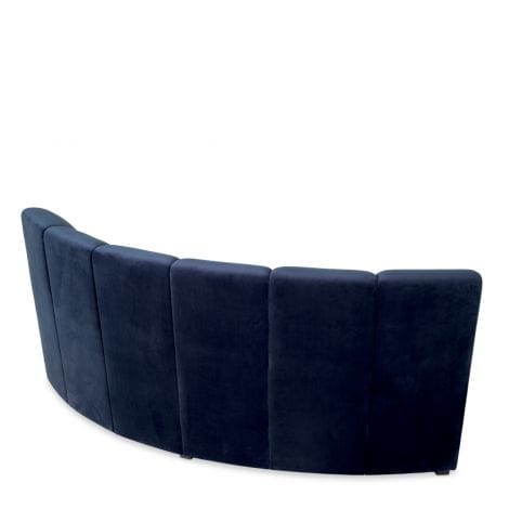Eichholtz Living Sofa Lando corner Savona midnight blue velvet House of Isabella UK