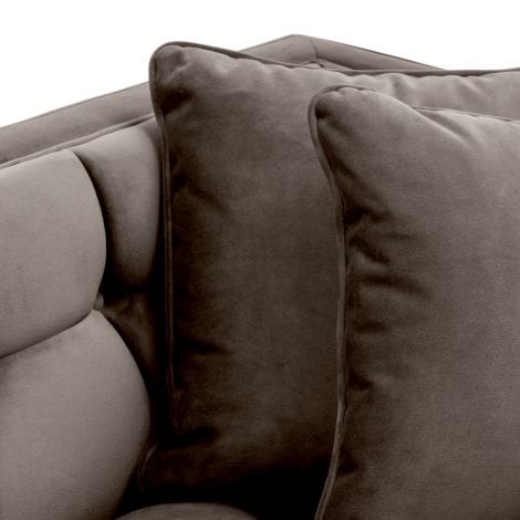 Eichholtz Living Sofa Sienna - Savona Grey Velvet with Brushed Brass Legs House of Isabella UK
