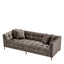 Eichholtz Living Sofa Sienna - Savona Grey Velvet with Brushed Brass Legs House of Isabella UK
